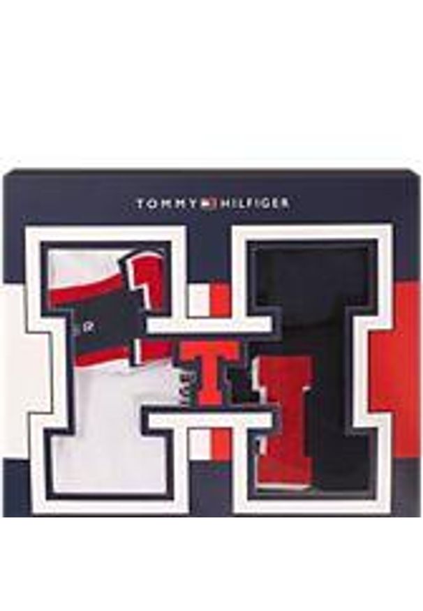 ZEAGLE - Eleganckie Skarpetki Unisex Tommy Hilfiger - Zestaw Prezentowy 43-46. Kolor: czerwony, niebieski, wielokolorowy. Materiał: poliamid, bawełna, elastan