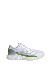 Adidas - Buty Courtquick Padel. Kolor: biały, szary, żółty, wielokolorowy. Materiał: materiał