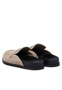 Tory Burch Klapki Lee Lee Mule 177967 Beżowy. Kolor: beżowy. Materiał: zamsz, skóra #3