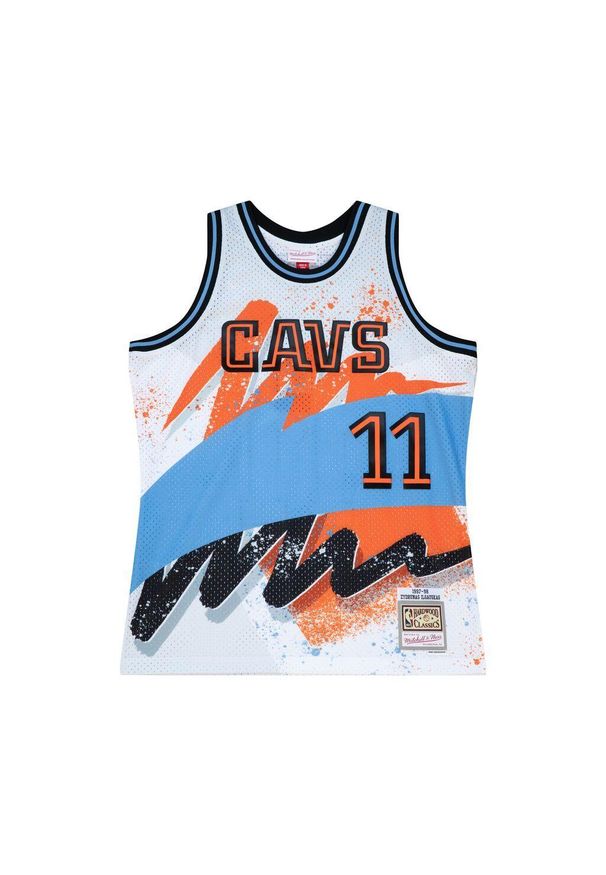Mitchell & Ness - Koszulka NBA Cleveland Cavaliers Zydrunas Ilgauskas Hyper Hoops 1997/98. Kolor: biały. Sezon: lato. Sport: koszykówka