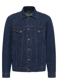 Mustang Kurtka jeansowa Dallas 1016830 Niebieski Regular Fit. Kolor: niebieski. Materiał: bawełna