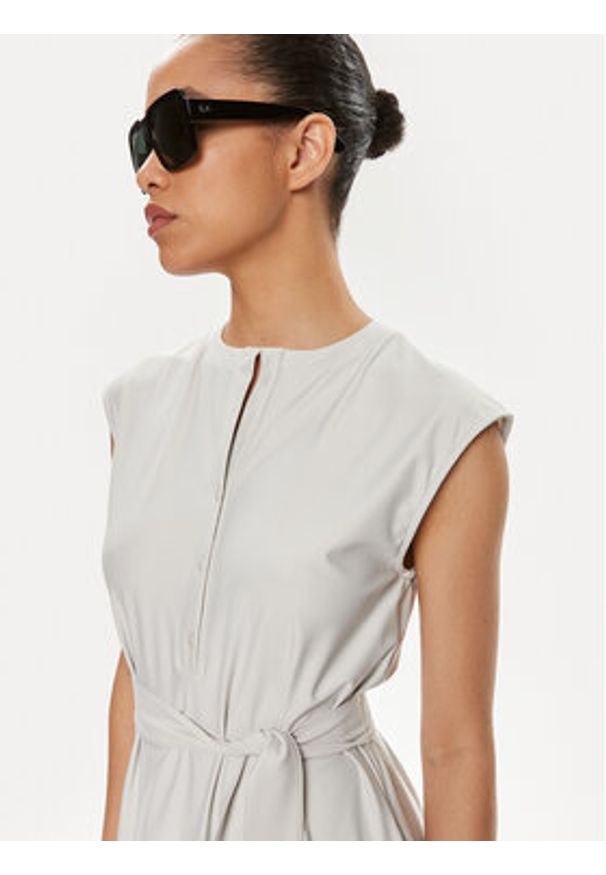 Max Mara Leisure Sukienka codzienna Megaton 2416621028 Szary Relaxed Fit. Okazja: na co dzień. Kolor: szary. Materiał: syntetyk. Typ sukienki: proste. Styl: casual