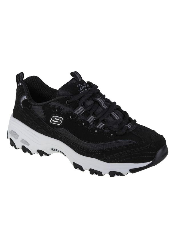 skechers - Buty sportowe Sneakersy damskie, Skechers D Lites-Biggest Fan. Kolor: wielokolorowy, czarny. Sport: turystyka piesza