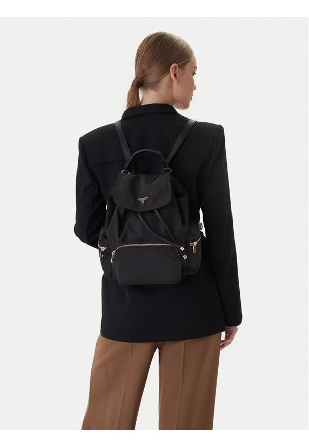 Guess Plecak Eco Gemma HWEYG8 39532 Czarny. Kolor: czarny. Materiał: materiał