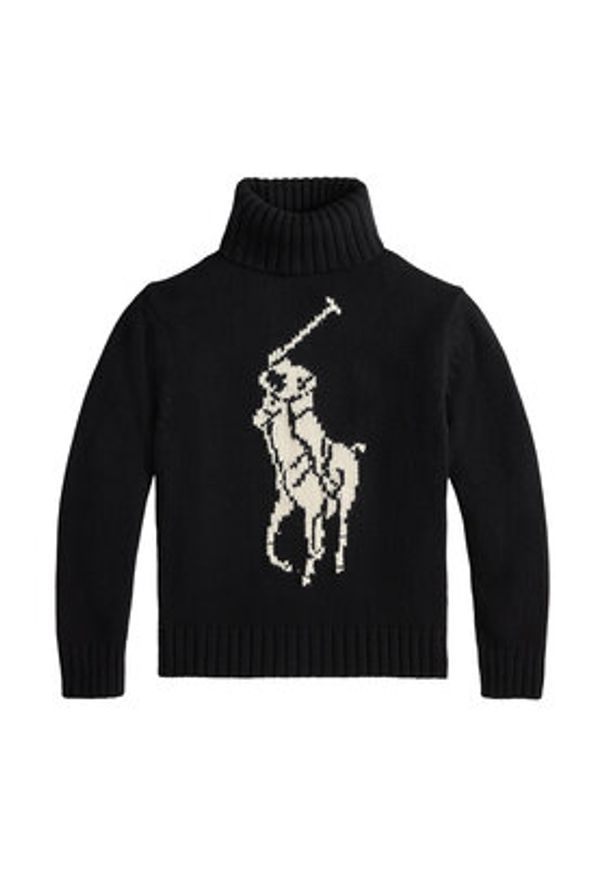 Polo Ralph Lauren Golf 211978329002 Czarny Relaxed Fit. Typ kołnierza: golf, polo. Kolor: czarny. Materiał: wełna