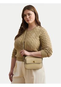 Lauren Ralph Lauren - LAUREN RALPH LAUREN Torebka 431958983003 Beżowy. Kolor: beżowy. Materiał: skórzane #6