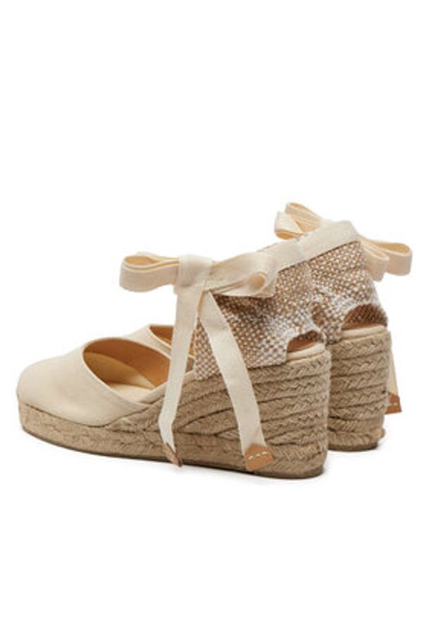 Castañer Espadryle Carina/6/001 020964 Biały. Kolor: biały. Materiał: materiał