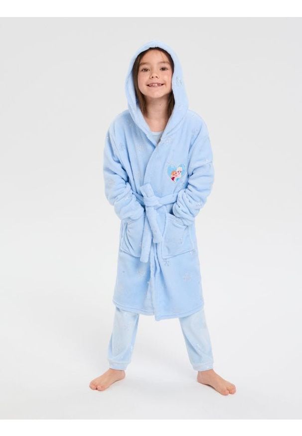 Sinsay - Szalfrok z kapturem Frozen - błękitny. Kolor: niebieski