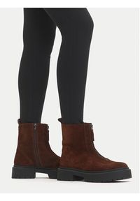 Steve Madden Botki SM11003404 Brązowy. Kolor: brązowy. Materiał: zamsz, skóra #5