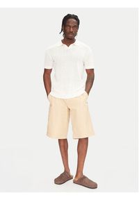 Selected Homme Sweter 16097572 Beżowy Regular Fit. Kolor: beżowy. Materiał: bawełna #3