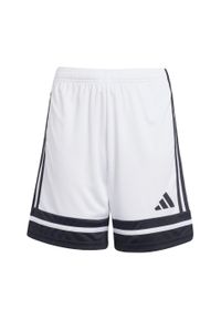 Adidas - Szorty Squadra 25 Kids. Kolor: biały, wielokolorowy, czarny. Materiał: materiał