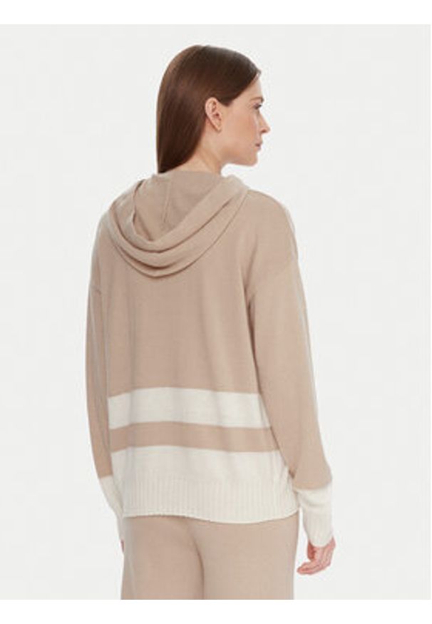 United Colors of Benetton - United Colors Of Benetton Sweter 102HE203V Beżowy Boxy Fit. Kolor: beżowy. Materiał: syntetyk