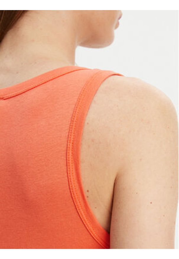 United Colors of Benetton - United Colors Of Benetton Top 3GA2DH010 Pomarańczowy Slim Fit. Kolor: pomarańczowy. Materiał: bawełna