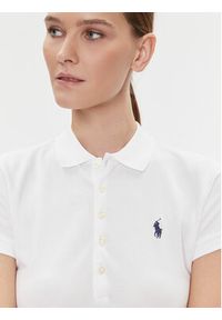 Polo Ralph Lauren Polo 211870245001 Biały Slim Fit. Typ kołnierza: polo. Kolor: biały. Materiał: bawełna