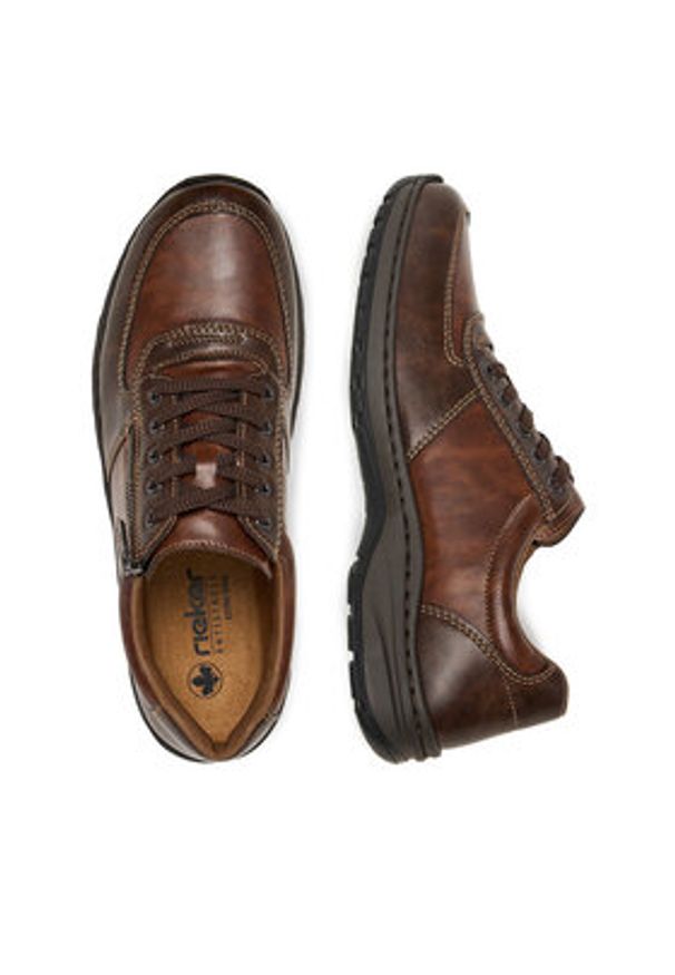 Rieker Półbuty 03329-25 Brązowy. Kolor: brązowy. Materiał: materiał