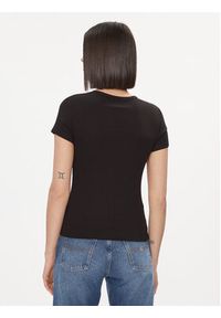 Tommy Jeans T-Shirt Essential DW0DW17383 Czarny Slim Fit. Kolor: czarny. Materiał: bawełna