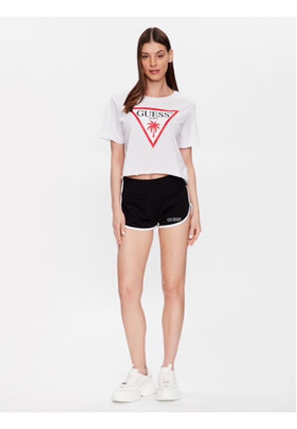 Guess Szorty sportowe E3GD05 KBP41 Czarny Regular Fit. Kolor: czarny. Materiał: bawełna