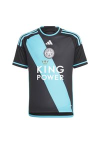 Adidas - Koszulka Leicester City FC 23/24 Away Kids. Kolor: czarny. Materiał: materiał #1