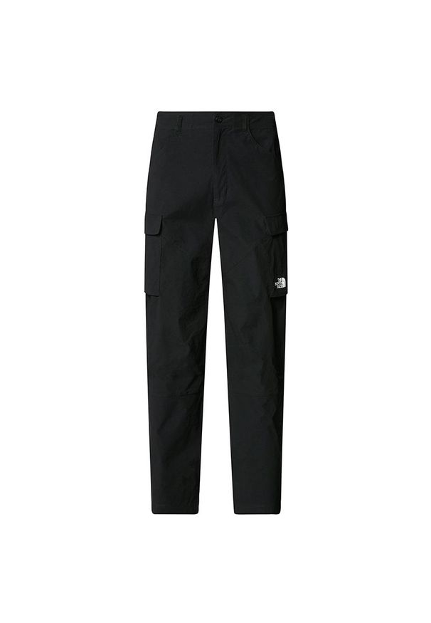 Spodnie męskie The North Face Cargo Exploration 0A8BGFJK31 - czarne. Kolor: czarny. Materiał: elastan, skóra, nylon, tkanina
