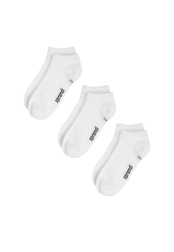 Sprandi Zestaw 3 par niskich skarpet damskich 0WB-002-AW23 (3-pack) Biały. Kolor: biały. Materiał: bawełna