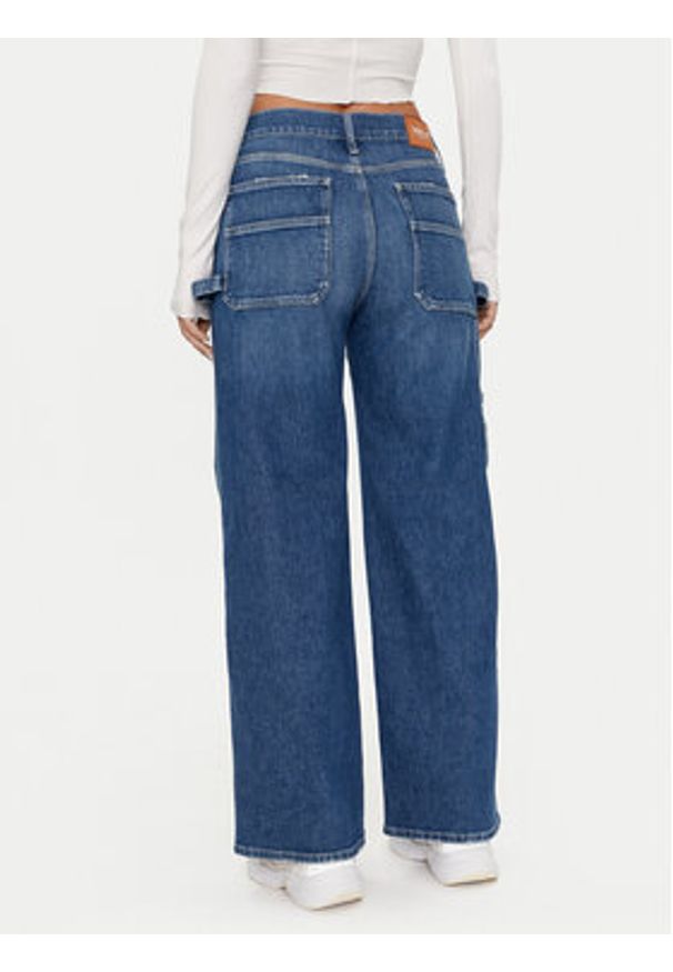 Replay Jeansy WA526 .000.773 761 Granatowy Wide Leg. Kolor: niebieski