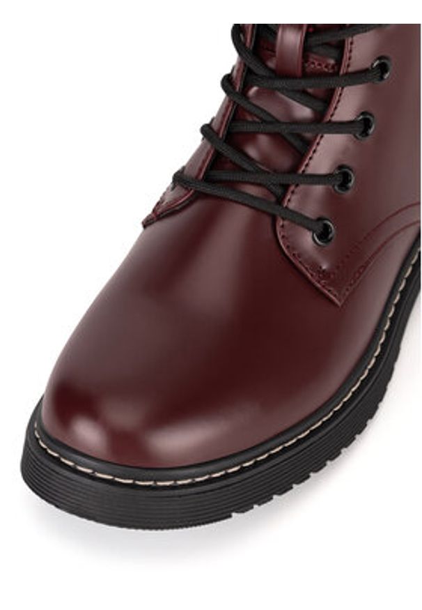 Jenny Fairy Trzewiki WS2696-02 Bordowy. Kolor: czerwony. Materiał: skóra