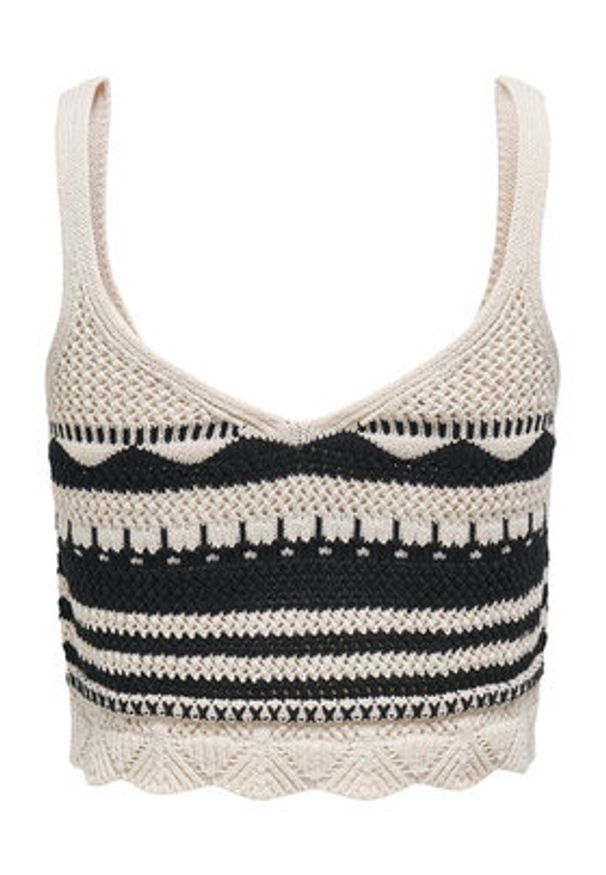 only - ONLY Top Merida 15344404 Czarny Regular Fit. Kolor: czarny. Materiał: syntetyk