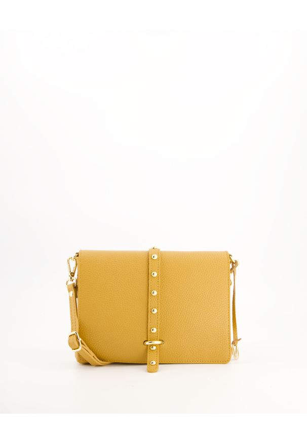 Unisono - Skórzana torebka crossbody. Materiał: skórzane. Styl: casual, elegancki