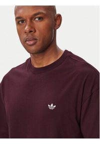 Adidas - adidas T-Shirt Trefoil Essentials Loose KV3139 Bordowy Regular Fit. Kolor: czerwony. Materiał: bawełna #5