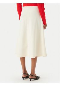 TOMMY HILFIGER - Tommy Hilfiger Spódnica midi WW0WW47886 Écru Regular Fit. Kolor: kremowy. Materiał: bawełna #2