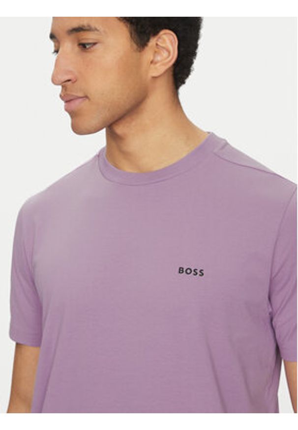 BOSS T-Shirt 50506373 Fioletowy Regular Fit. Kolor: fioletowy. Materiał: bawełna
