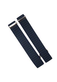 Modini - Granatowe w żółte kropki opaski do rękawów koszuli X5. Kolor: wielokolorowy, żółty, niebieski. Materiał: guma. Wzór: kropki #1