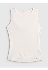 4f - 4F Potówka kolarska damska - biała S. Kolor: biały. Materiał: włókno, skóra. Długość: długie. Sport: kolarstwo #1