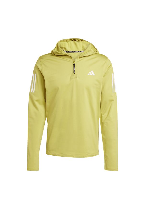 Adidas - Kurtka 1/2 z zamkiem błyskawicznym adidas Own the Run winterized. Kolor: żółty. Sezon: zima. Sport: bieganie