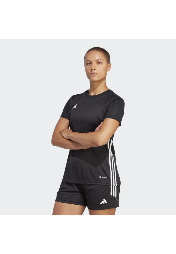 Adidas - Tabela 23 Jersey. Typ kołnierza: polo. Kolor: czarny, wielokolorowy, biały. Materiał: jersey. Sport: piłka nożna