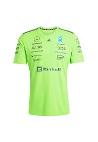Adidas - Koszulka Mercedes - Amg Petronas Formula One Team Set Up. Kolor: czarny, zielony, wielokolorowy. Materiał: materiał. Sport: fitness