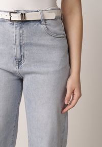 Born2be - Niebieskie Bawełniane Jeansy o Szerokim Kroju z Wysokim Stanem Jendrea. Okazja: na co dzień. Stan: podwyższony. Kolor: niebieski. Styl: casual #8