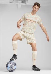 Puma - Szorty bramkarskie Manchester City 24/25 PUMA Alpine Snow Putty White Beige. Kolor: beżowy, biały, wielokolorowy