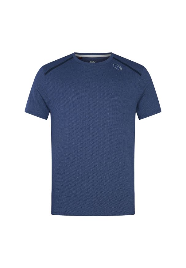 Mizuno - Dżersej z bawełny i poliestru Canterbury. Kolor: niebieski. Materiał: jersey, bawełna, poliester. Sport: fitness
