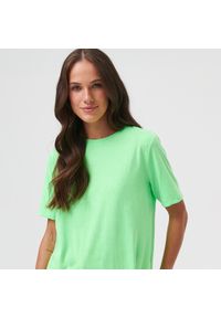 Sinsay - Koszulka oversize - Zielony. Kolor: zielony #1