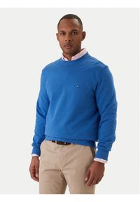 TOMMY HILFIGER - Tommy Hilfiger Bluza Essential MW0MW37237 Niebieski Regular Fit. Kolor: niebieski. Materiał: bawełna #1