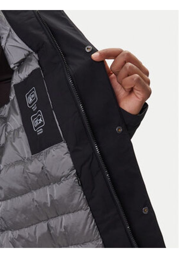 Geox Płaszcz zimowy Aurelio M5625K T3194 F9000 Czarny Regular Fit. Kolor: czarny. Materiał: syntetyk. Sezon: zima