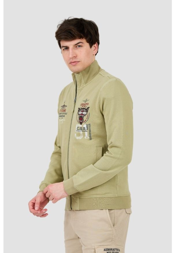 Aeronautica Militare - AERONAUTICA MILITARE Zielona bluza Embroidered 51st. Kolor: zielony