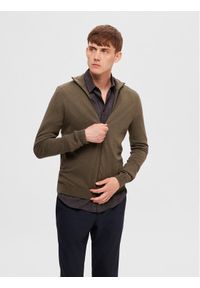 Selected Homme Sweter 16074688 Zielony Regular Fit. Kolor: zielony. Materiał: bawełna #1