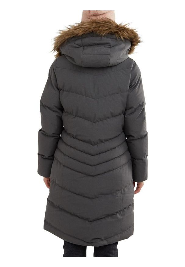 FUNDANGO - Płaszcz zimowy damski Fundango Puppis Padded. Kolor: szary. Materiał: materiał, puch, poliester. Sezon: zima. Sport: turystyka piesza