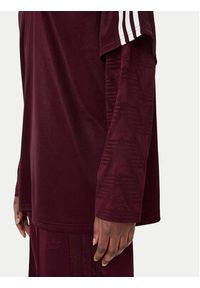 Adidas - adidas Bluzka KC6432 Bordowy Oversize. Kolor: czerwony. Materiał: syntetyk #5