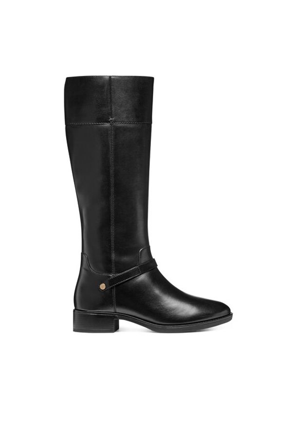 Geox Oficerki D Felicity D56G1B 00043 C9999 Czarny. Kolor: czarny. Materiał: skóra