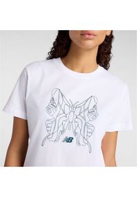 Koszulka damska New Balance WT61M6WOWT – biała. Kolor: biały. Materiał: bawełna #6