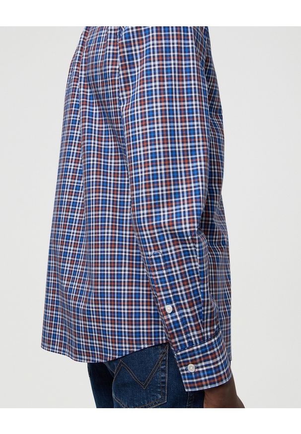 Wrangler - MESKA KOSZULA WRANGLER 1 PKT POPLIN SHIRT DARK BLUE 112371403