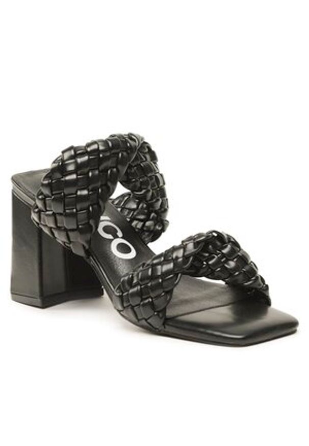 Klapki Bianco - 11200363 Black. Kolor: czarny. Materiał: skóra